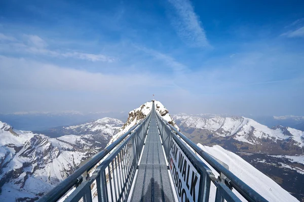 Krajina Kolem Ledovce 3000 Visutý Most Slunečného Dne Stanici Lanovky — Stock fotografie