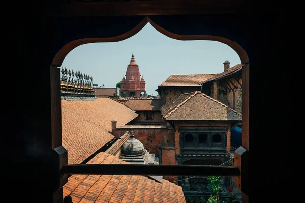 Uma Paisagem Torno Bhaktapur Durbar Square Antigo Complexo Palaciano Real — Fotografia de Stock