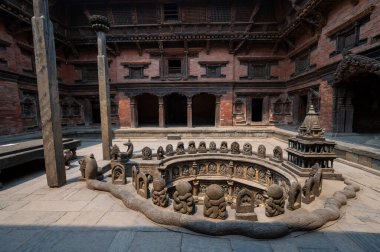 A landscape around Patan Durbar Square, is situated at the centre of the city of Lalitpur in Nepal. It is one of the three Durbar Squares in the Kathmandu Valley, Nepal. clipart