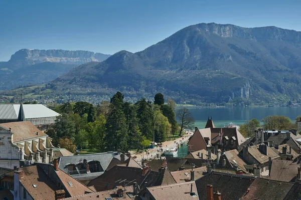 Pemandangan Sekitar Kota Ammecy Dekat Danau Annecy Pada Hari Yang — Stok Foto