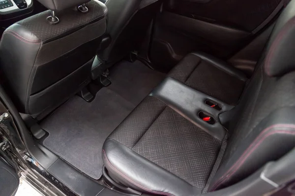 Clean Washing Rear Passenger Seats Leather Fabric Trim Interior Kei — Stock Photo, Image