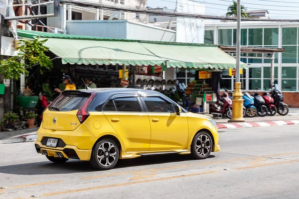 Tailandia Phuket Modelo Coche Amarillo Morris Garage Mg3 Hatchback Body — Foto de Stock