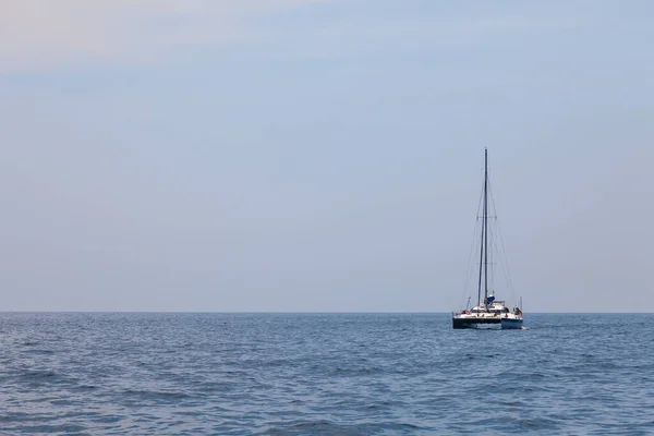Yacht Masts Andaman Sea Traveling Family Friends Voyage While Vacation — Stock Photo, Image