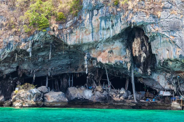 Thailand Phuket Wikingerhöhlen Auf Der Insel Phi Phi Der Andamanensee — Stockfoto