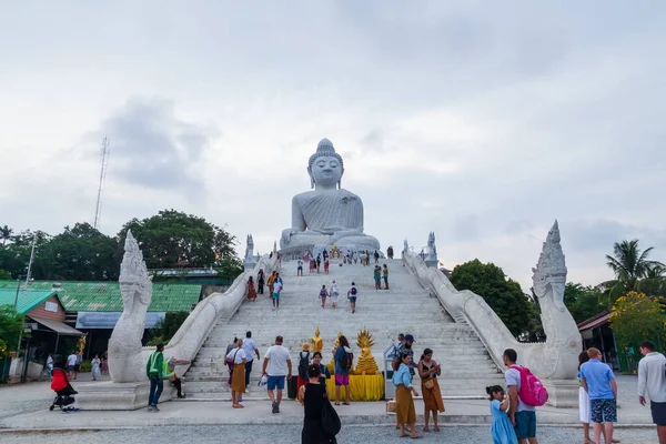 Thailand Phuket Den Största Vita Marmorstatyn Den Stora Buddhan Världen — Stockfoto