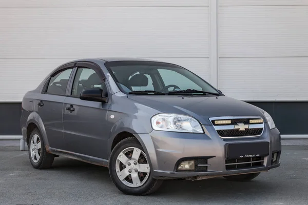 stock image Pavlodar, Kazakhstan - 05.10.2023: Chevrolet Aveo Klas in gray color on the parking