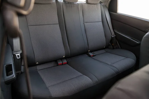 Close Rear Seats Velours Fabric Upholstery Interior Old Korean Car — Stock Photo, Image
