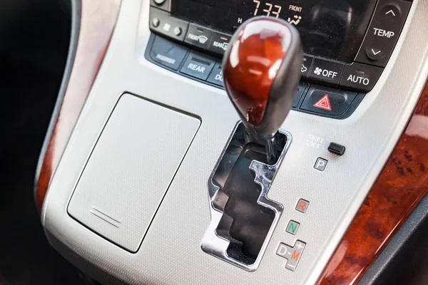 Automatic Shift Gear Knob Passenger Compartment Car Black Driving Acceleration Royalty Free Stock Photos