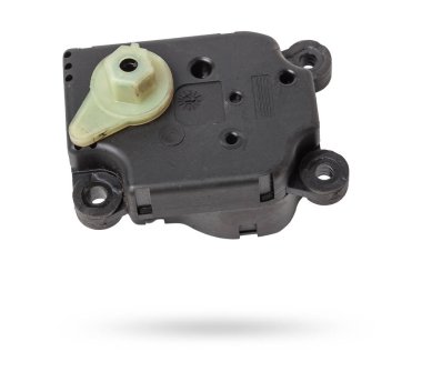 Isıtıcı motor - yedek parça ve araba klima sistemi beyaz izole arka planda arabanın içine hava yönlendirmek için. Otomobil servis endüstrisi. Yedek parça kataloğu.