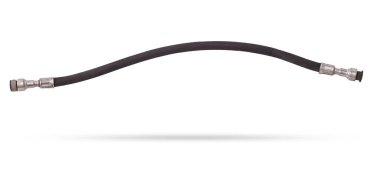 Yüksek basınçlı kauçuk hortum, çeşitli formatlar ve tipler beyaz arka planda, izole edilmemiş..