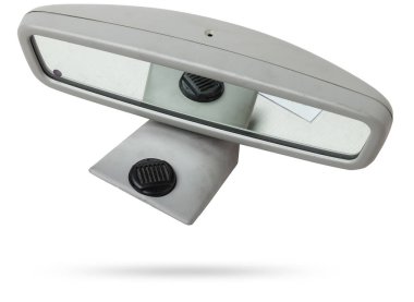 Atölyedeki bir kazadan sonra tamir ve yenileme için bir sedanın dikiz aynasına yakın çekim. Otomobil servis endüstrisi. Yedek parça kataloğu.