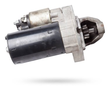 İçten yanmalı motorun yeni yedek parçası beyaz arka planda. Yedek parça kataloğu.