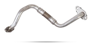 Beyaz izole arkaplanda araba motoru için EGR valf yedek parçası