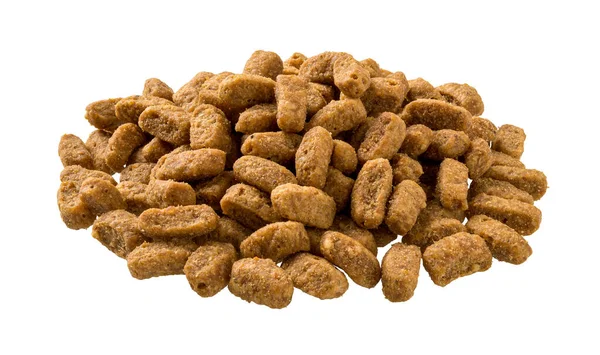 Pilha Comida Seca Para Gatinhos Recorte Altura Pequenos Calhaus Proteicos — Fotografia de Stock