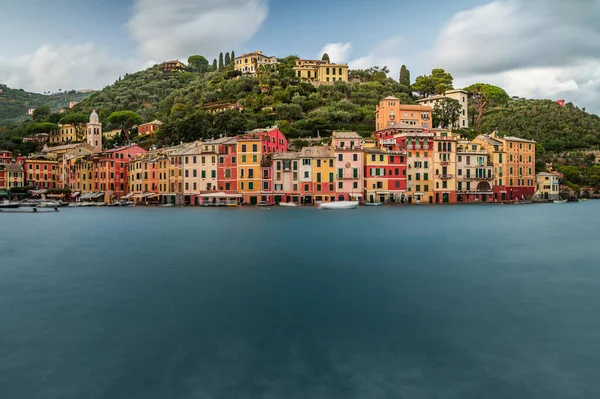 Veduta Del Centro Storico Portofino Antico Borgo Marittimo Fama Mondiale — Foto Stock
