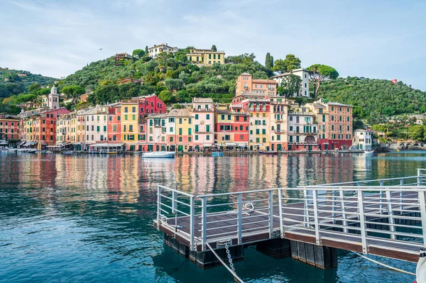 Pohled Staré Město Portofino Světově Proslulá Starobylá Námořní Vesnice Italské — Stock fotografie