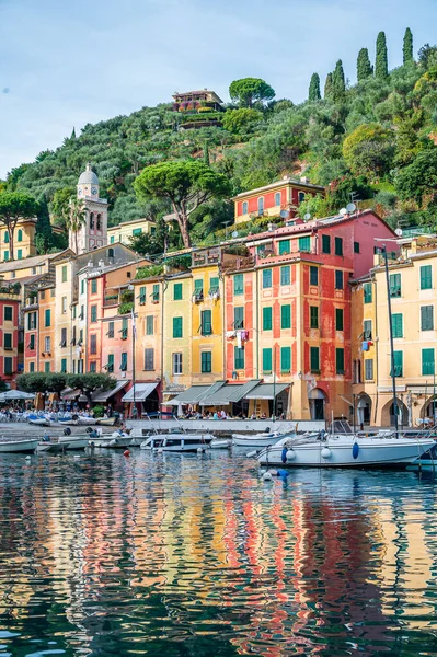 Vue Sur Vieille Ville Portofino Village Maritime Antique Renommée Mondiale — Photo
