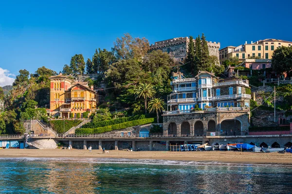 Ancienne Villa Sur Plage Dans Village Levanto Sur Riviera Italienne — Photo