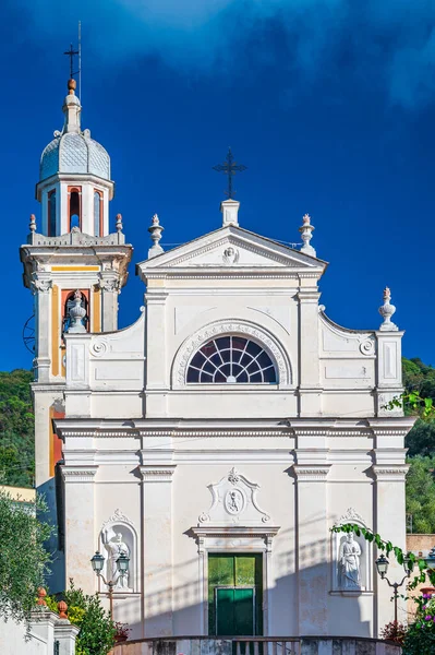 Church Hills Zoagli Italian Riviera — Stock Photo, Image