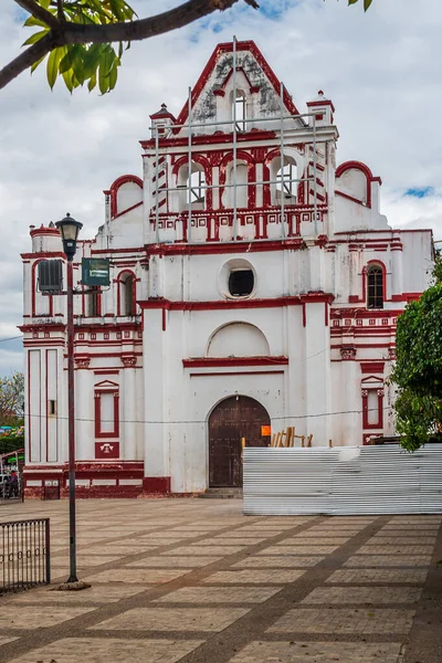 Εκκλησία Του Αγίου Domingo Guzman Στο Χωριό Chiapa Corzo Στην — Φωτογραφία Αρχείου