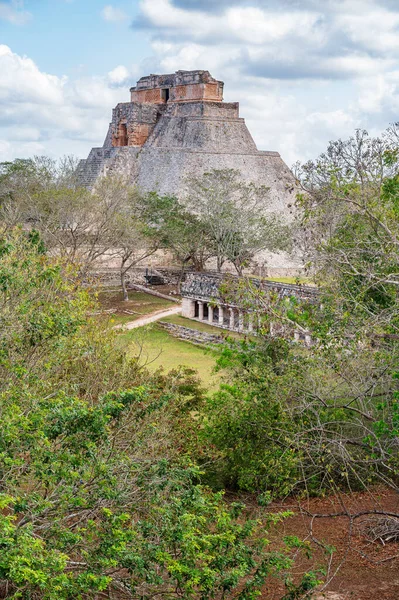 Piramida Majów Nazywana Magikiem Światowym Dziedzictwie Unesco Uxmal Jukatan Meksyk — Zdjęcie stockowe