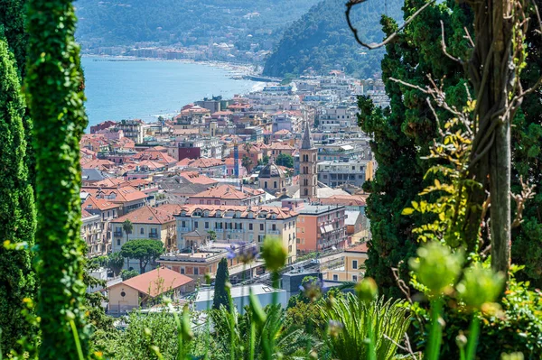 Das Stadtbild Von Alassio Einem Wichtigen Touristendorf Der Italienischen Riviera — Stockfoto