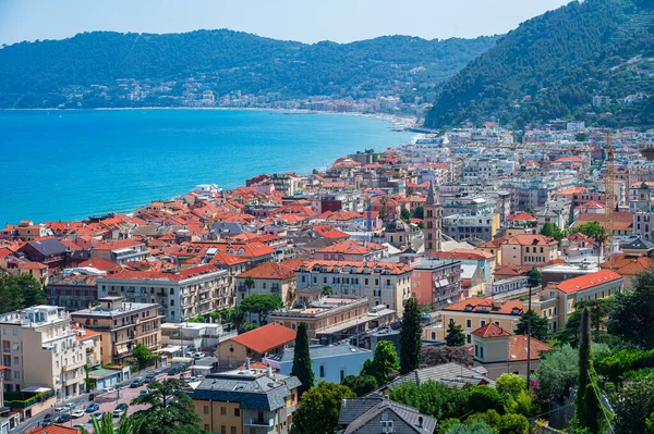 Das Stadtbild Von Alassio Einem Wichtigen Touristendorf Der Italienischen Riviera — Stockfoto
