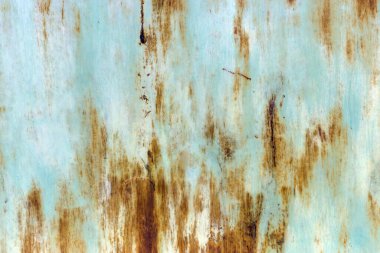 Paslanmış eski boyanmış metal dokusu..