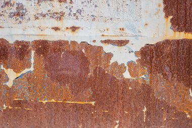 Paslanmış eski boyanmış metal dokusu..