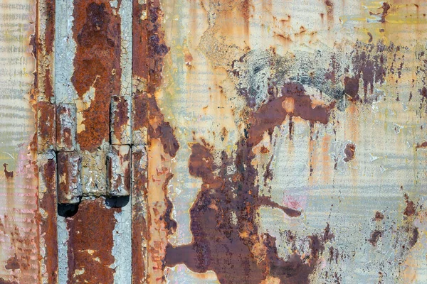 Paslanmış eski boyanmış metal dokusu..