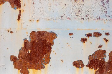 Paslanmış eski boyanmış metal dokusu..