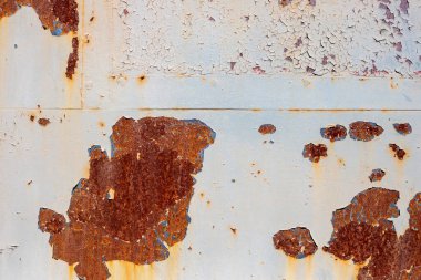 Paslanmış eski boyanmış metal dokusu..