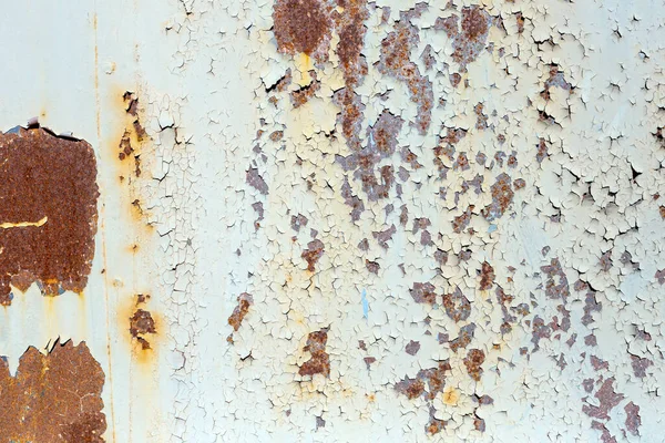 錆の痕跡と古い塗装金属の質感 — ストック写真