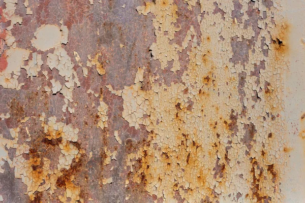 Стара Пофарбована Металева Текстура Слідами Іржі Тріщин — стокове фото
