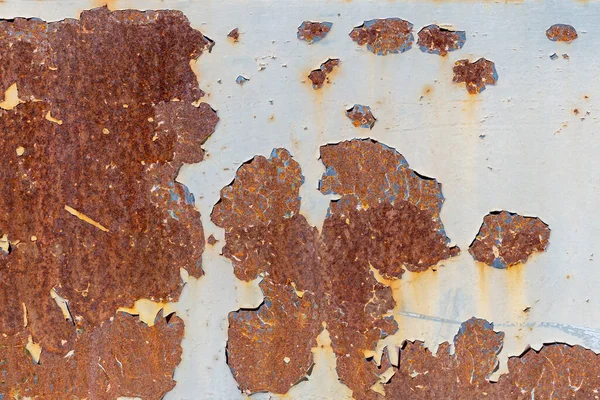 Textura Metal Pintado Antiguo Con Rastros Óxido Grietas — Foto de Stock