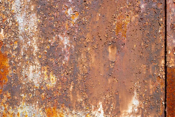 Old Painted Metal Texture Traces Rust Cracks — Stock Photo, Image