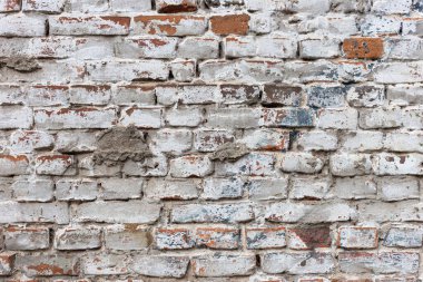 Eski beyaz tuğla bir duvarın arka plan dokusu.