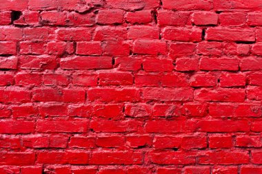 Eski bir kırmızı tuğla duvarın arkaplan dokusu.
