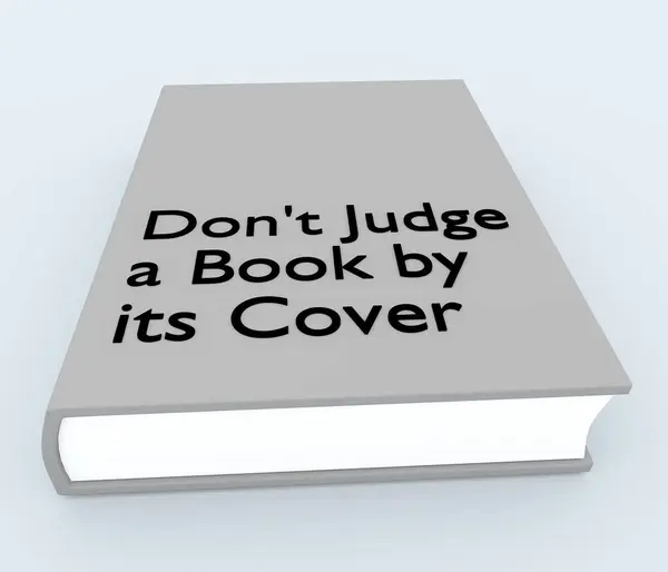 Illustration Book Titled Dont Judge Book Its Cover Isolated Pale — Stock Photo, Image
