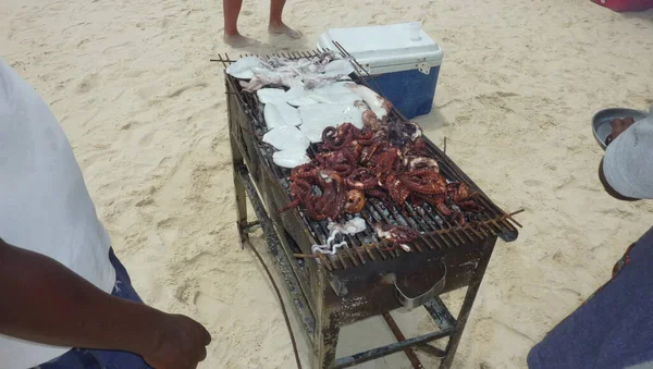 Egzotik ızgara deniz ürünleri Zanzibar