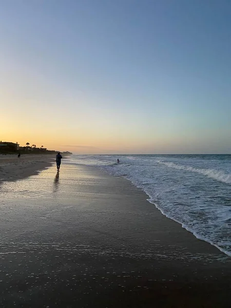 Beach skyline blue water 