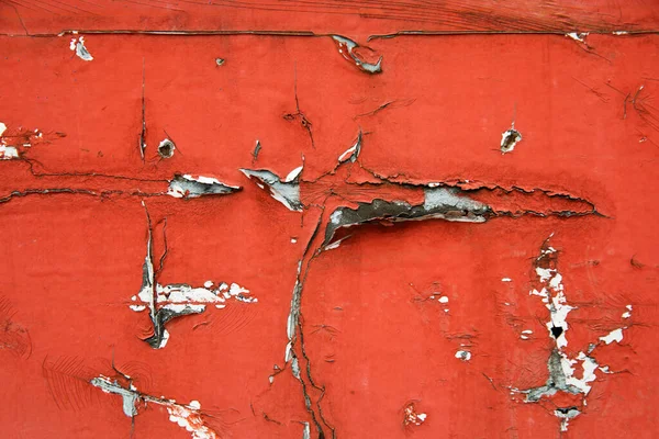 Eine Strukturierte Rote Wandoberfläche Die Die Auswirkungen Von Erosion Auf — Stockfoto