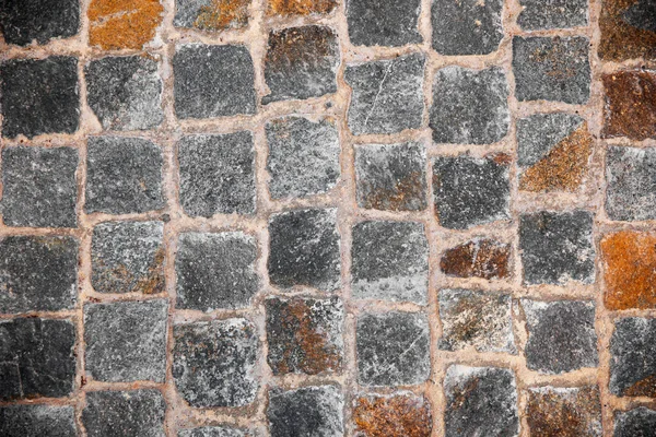 Aged Cobblestone Tile Texture Pattern Showcasing Charming Rustic Appearance — Stock Photo, Image