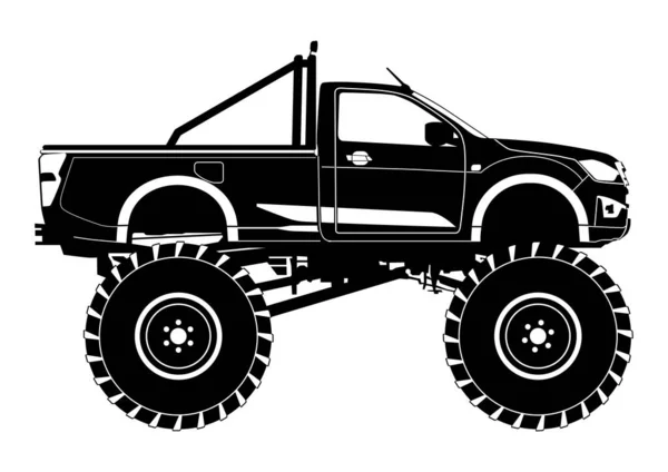 Monster Truck Silhouette Easy Use Vector Illustration — Stock Vector