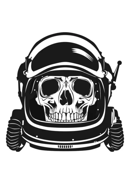 Cráneo Casco Astronauta Sin Gradientes Sin Otros Efectos Solo Color — Archivo Imágenes Vectoriales