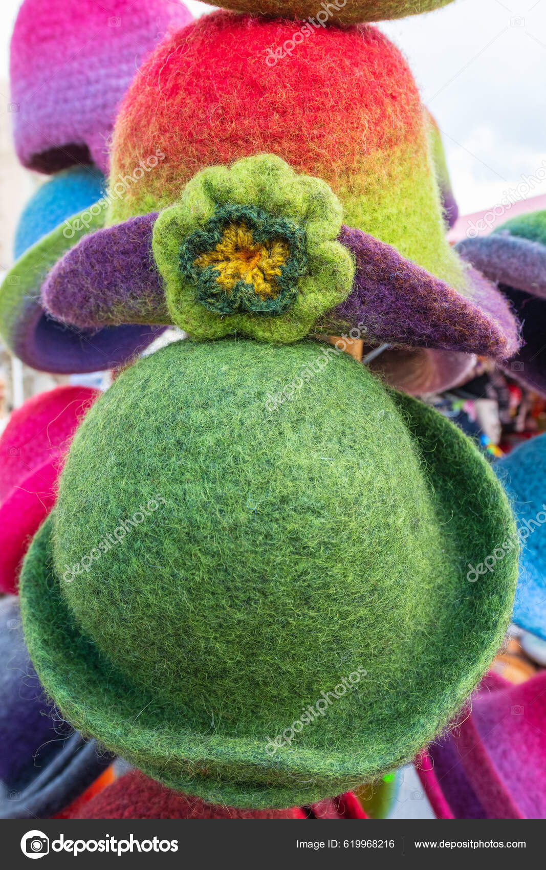 Traditional Handmade Felt Cloche Hat Women Colorful Designs Tallinn Estonia  Stock Photo by ©steho 619968216