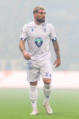 STOCKHOLM, SWEDEN - MAR 16 2023: DjurGardens IF (DIF), Stockholm 'deki Tele2 arenasında UEFA Avrupa Konferans Ligi' nde KSS Lech Poznan 'a karşı. Nihai sonuç 0-3