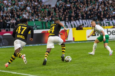 SOLNA, SWEDEN - 16 Nisan 2023: Solna 'daki Friends Arena' da AIK vs Hammarby IF. Nihai sonuç 2-0
