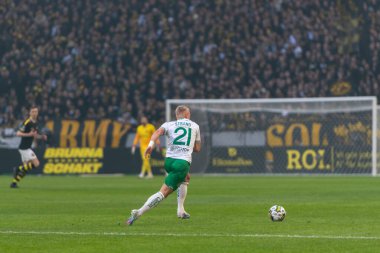 SOLNA, SWEDEN - 16 Nisan 2023: Solna 'daki Friends Arena' da AIK vs Hammarby IF. Nihai sonuç 2-0