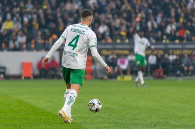 SOLNA, SWEDEN - 16 Nisan 2023: Solna 'daki Friends Arena' da AIK vs Hammarby IF. Nihai sonuç 2-0